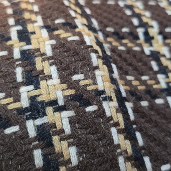 Lothian Loom - Vintage Brown and Cream Tartan / Plaid Women's Skirt - Picture 3 of 6